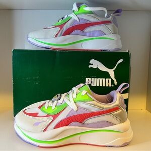 Puma WNS White and Multicolor Sneakers